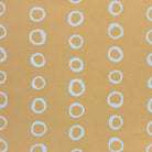 Calaggio Ochre Spotty Polka Dot Curtain Fabric - Flat Sample with a golden ochre background and stylish dotted pattern.