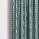 Calaggio Teal Spot Curtain Fabric - Interior Styling creating a statement look in a contemporary setting.