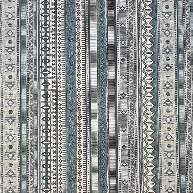Kalaat Stripe Sapphire - Moroccan Inspired Upholstery Fabric