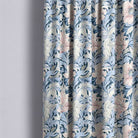 Beautiful Charlecote Linen Curtain Fabric in Blue and Pink adding a touch of color to the room