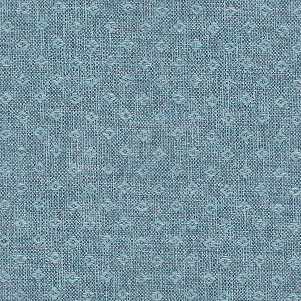 Seafoam green woven upholstery fabric with a fire-retardant coating.