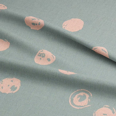 Elegant duck egg spotted curtain fabric from the Chiese collection, perfect for soft drapery.