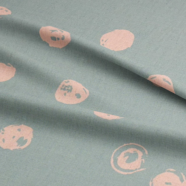 Elegant duck egg spotted curtain fabric from the Chiese collection, perfect for soft drapery.