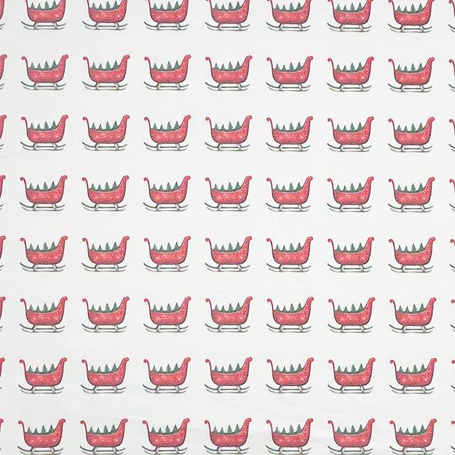 Christmas Sleigh - Christmas Fabric For Sale