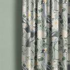 High-quality linen upholstery fabric featuring elegant crane bird design