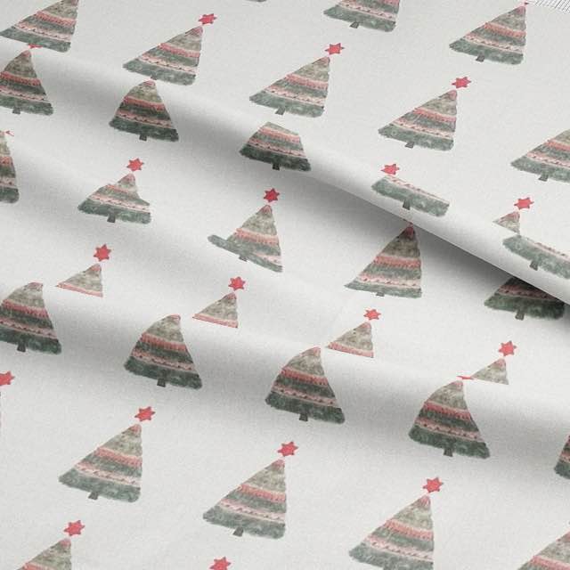 Cute Christmas Tree - Christmas Fabric For Sale UK