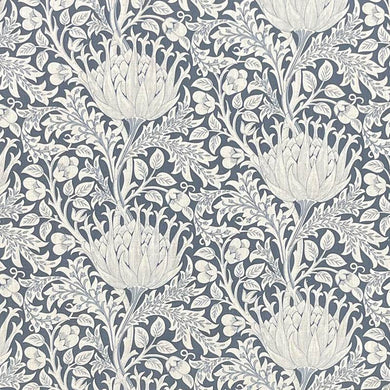 Close-up of Cynara Flower Upholstery Fabric, featuring a beautiful floral pattern in earthy tones perfect for adding a touch of nature to any interior design project