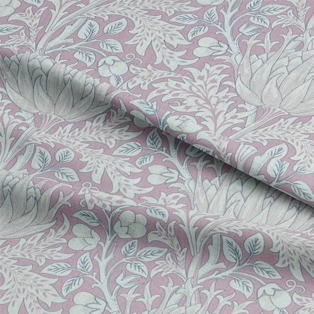 Close-up view of Cynara Flower Fabric, a beautiful floral patterned fabric perfect for upholstery and home decor projects