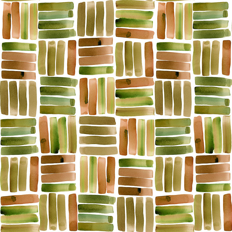 Dash Copper flat 100% polycotton curtain fabric with warm geometric dash print
