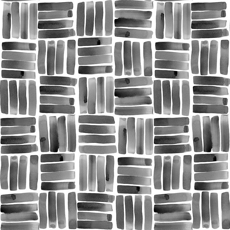 Dash Grey flat patterned curtain fabric on machine washable 100% polycotton basecloth