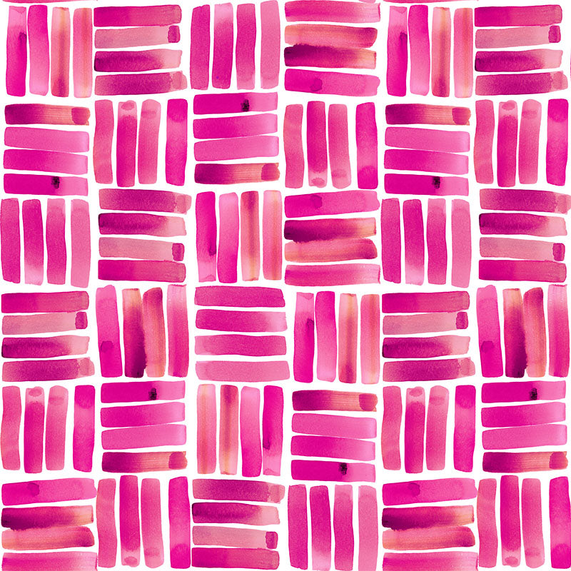Dash Pink flat washable curtain fabric with playful small-scale geometric dash print