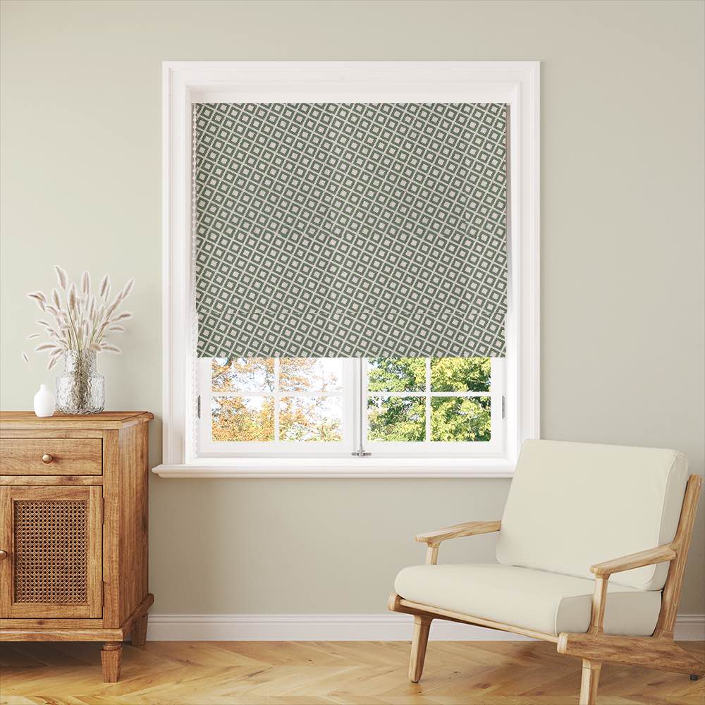Dobby Meadow Green - Linen Curtain Fabric