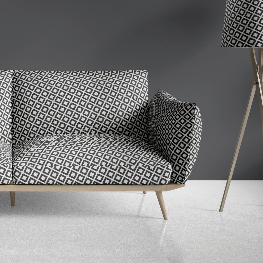 Dobby Noir - Linen Upholstery Fabric For Sale