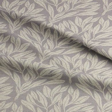 Softly textured Driftwood Leaf Dove Grey fabric for upholstery projects.