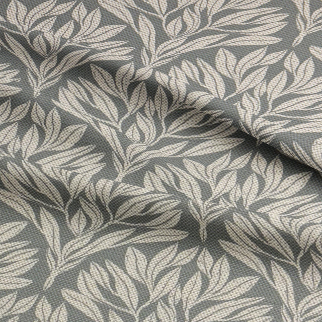 Close-up of Driftwood Leaf Fennel fabric, showcasing its woven texture.