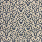 Driftwood Leaf Navy Upholstery Fabric – Rich blue leaf fabric for upholstery.