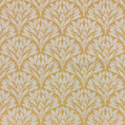 Driftwood Leaf Ochre Upholstery Fabric – Warm yellow leaf fabric for sofas and chairs.