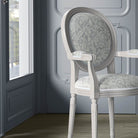 Elysia Grey - Grey Floral Upholstery Fabric For Chairs