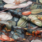 Enchanted Forest Linen Curtain Fabric - Ice hanging elegantly in a sunlit room