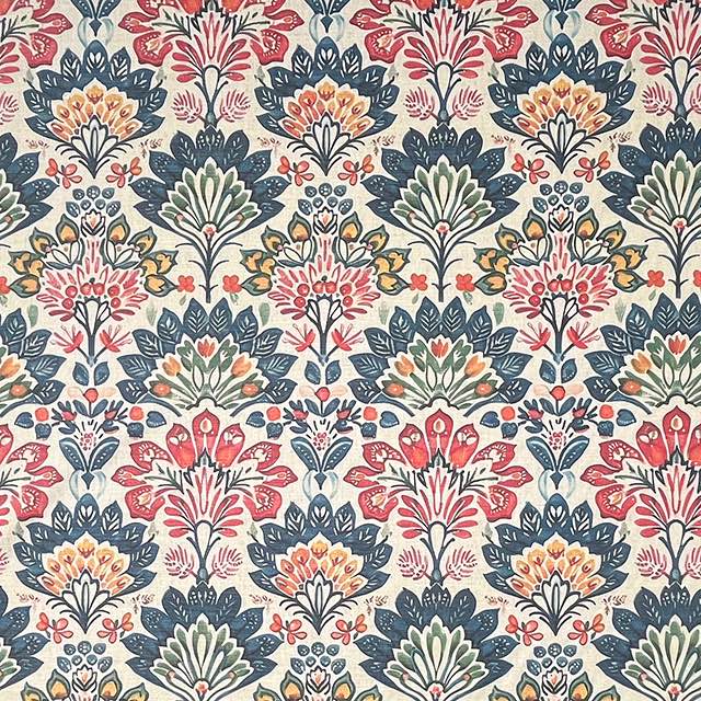 Esha Multi - Indian Block Print Floral Fabric