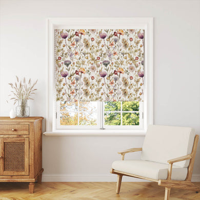 High-quality, durable linen fabric in regal amethyst hue for stylish window treatments