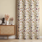 Elegant and silky amethyst linen curtain fabric with a beautiful drape and luxurious feel