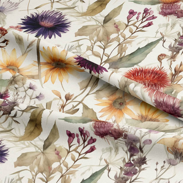 Beautiful Fleur Linen Curtain Fabric in rich and vibrant Berry color