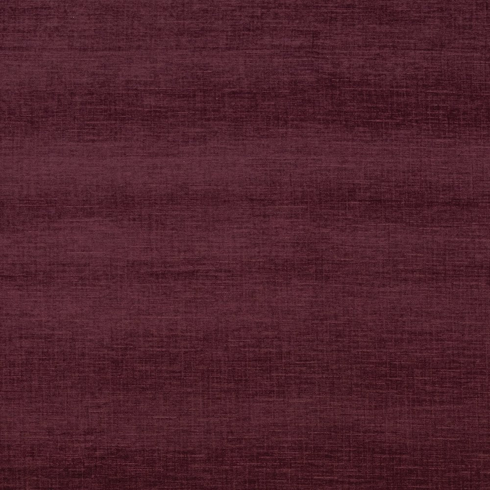 Fontwell Plum deep-toned fire-resistant upholstery fabric with a woven texture.