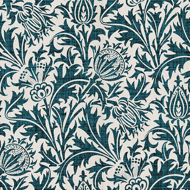 Fouet Linen Curtain Fabric in Deep Teal, a luxurious and elegant choice for window treatments