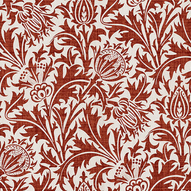 Luxurious Fouet Linen Curtain Fabric in rich Oxblood Red color