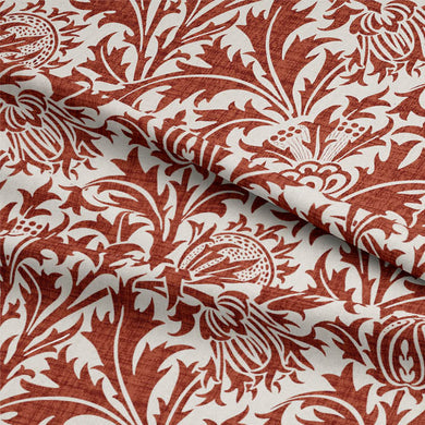 High-quality linen fabric for elegant home decor in deep red