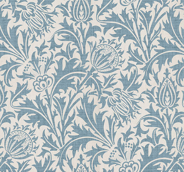 Fouet Linen Curtain Fabric in Wedgewood Blue, perfect for airy and elegant window treatments