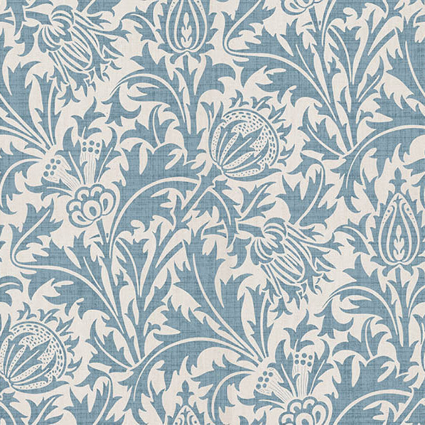 Fouet Linen Curtain Fabric in Wedgewood Blue, perfect for airy and elegant window treatments