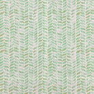 Garston Olive Flat — Olive green chevron patterned linen curtain fabric on white background