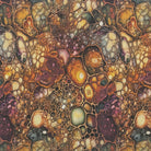 Detailed close-up of Gemstone Amber curtain fabric showing layered gemstone-inspired pattern