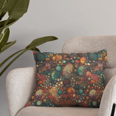 Textured gemstone effect on Gemstone Verdigris linen curtain fabric with natural palette