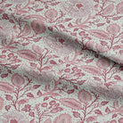 Goa Pink - Floral Crewel Upholstery Fabric For Sale