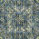 Beautiful Hamadan Linen Curtain Fabric in Blue, perfect for elegant home decor