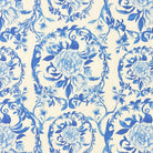 Hammersley Blue Linen Curtain Fabric – traditional floral design