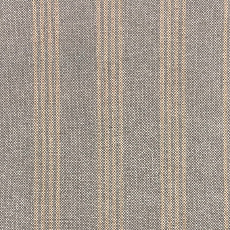 Hampton Blue striped upholstery fabric flat image, cotton-linen stripe fabric by the metre for headboards, chairs, curtains and blinds