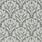 Harewood Leaf Linen curtain fabric in fennel green with elegant leaf pattern, perfect for soft furnishings.