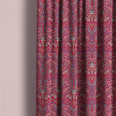  Hathaway's high-quality red linen curtain fabric, a stylish and durable choice for home decor
