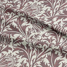Heritage Vine Oxblood - Leaf Vine Furnishing Fabric