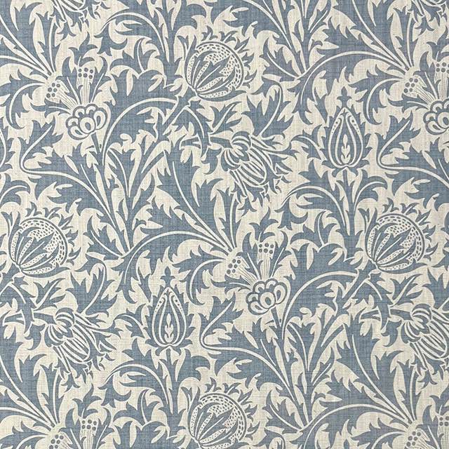 Heritage Vine Wedgewood - Leaf Vine Upholstery Fabric