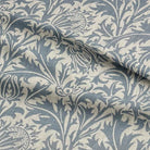 Heritage Vine Wedgewood - Leaf Vine Upholstery Fabric UK
