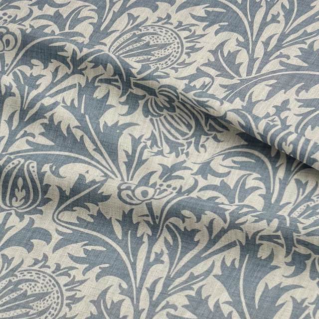 Heritage Vine Wedgewood - Leaf Vine Upholstery Fabric UK