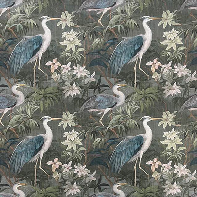 Heron Garden - Bird Patterned Upholstery Fabric