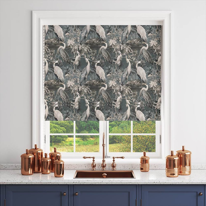 Hersener - Bird Patterned Printed Curtain Fabric