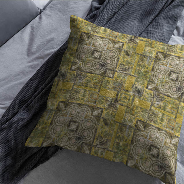 Golden Isfahan Linen Curtain Fabric with exquisite drape and texture