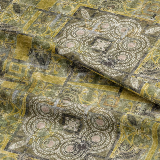 Luxurious Isfahan Linen Curtain Fabric in Golden for elegant home decor